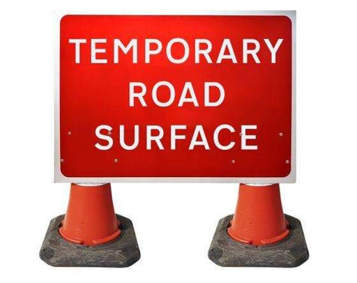 1050x750mm Cone Sign - Temporary Road Surface - 7010.1 (4308355809314)
