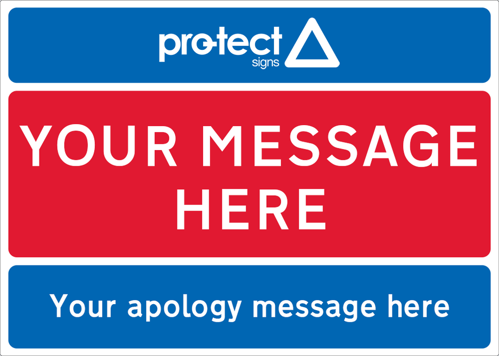 Red/White/Blue - Apology Sign - 1050x750mm (4098214297634)