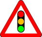 750mm Triangle - Traffic Signals Ahead - 543 - Rigid Plastic (4133049434146)