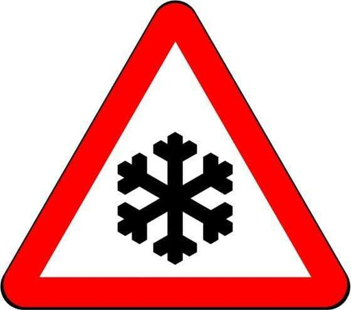750mm Triangle - Warning Ice / Snow - 554.2 - Rigid Plastic (4133058478114)