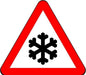 750mm Triangle - Warning Ice / Snow - 554.2 - Rigid Plastic (4133058478114)
