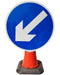 Circle Cone Sign - Directional Arrow Left - 610 (4298915315746)
