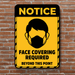 PVC Posters - Face Covering Required - Protect Signs