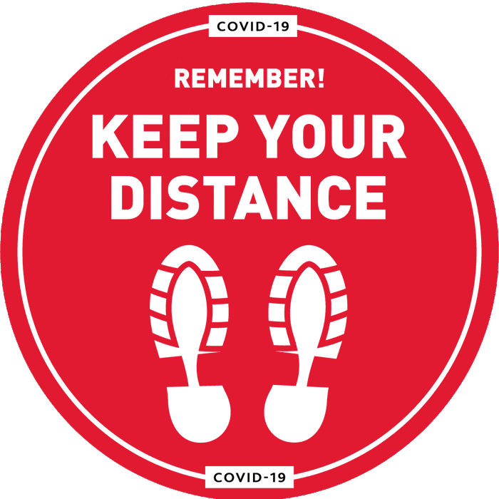 Keep Your Distance Floor Vinyl - Protect Signs