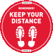 Keep Your Distance Floor Vinyl - Protect Signs