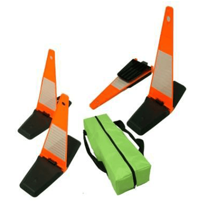 Set of 4 Folding Flat Blade Quick Cones Bag