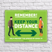 Keep Your Distance - Protect Signs