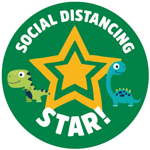 Social Distancing Reward Stickers - Box of 250 - Protect Signs