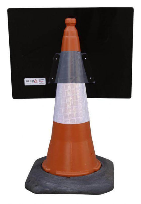 600x450mm Cone Sign - Pedestrians with Arrow Right - 7018